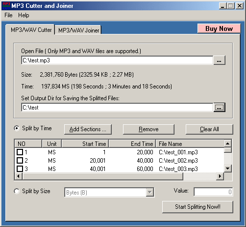 MP3 Cutter and Joiner Screenshot